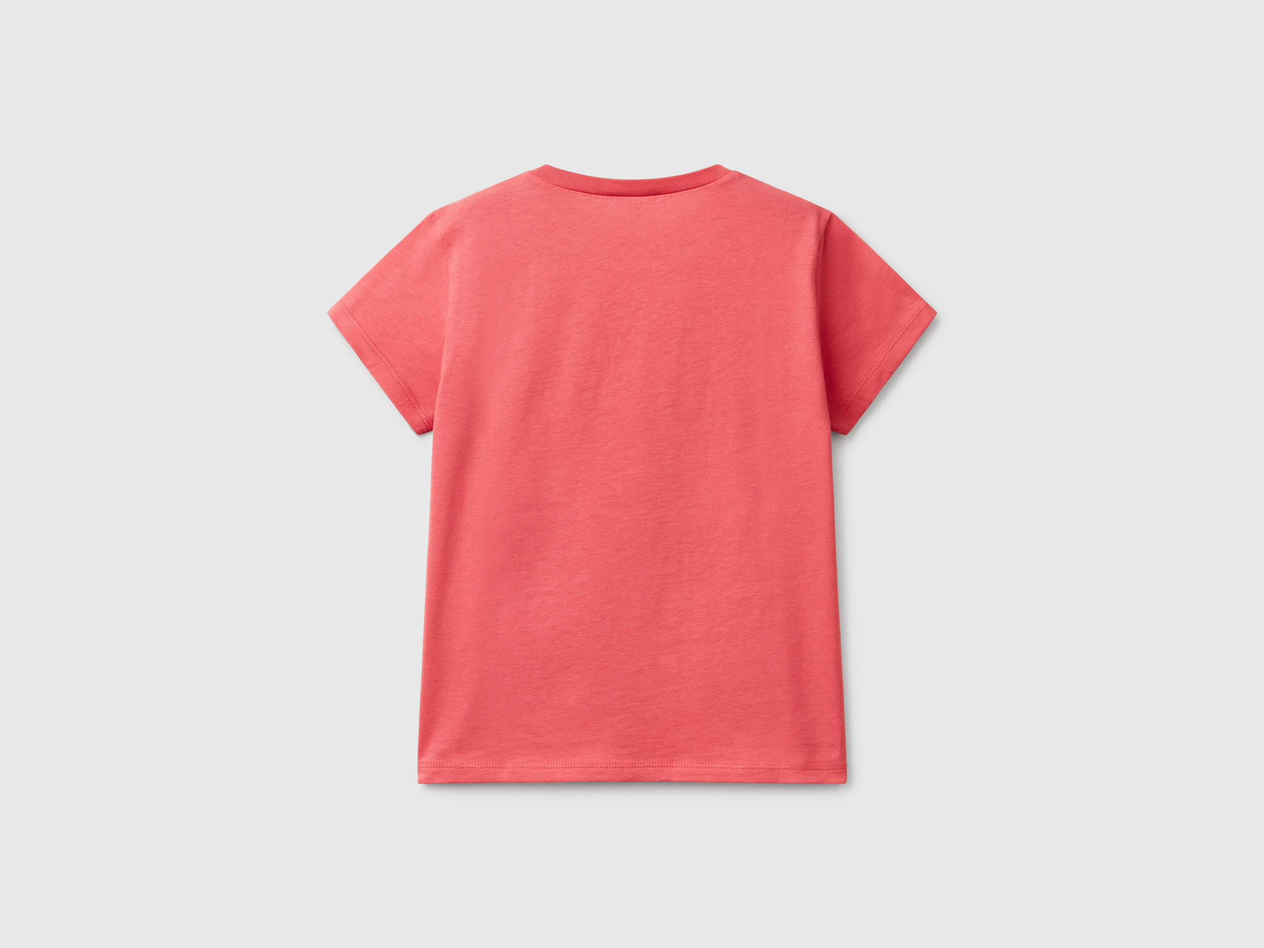 Benetton, Μπλούζα Από Αγνό Βαμβακερό, size S, Κυκλαμινο, Παιδικά φωτογραφία