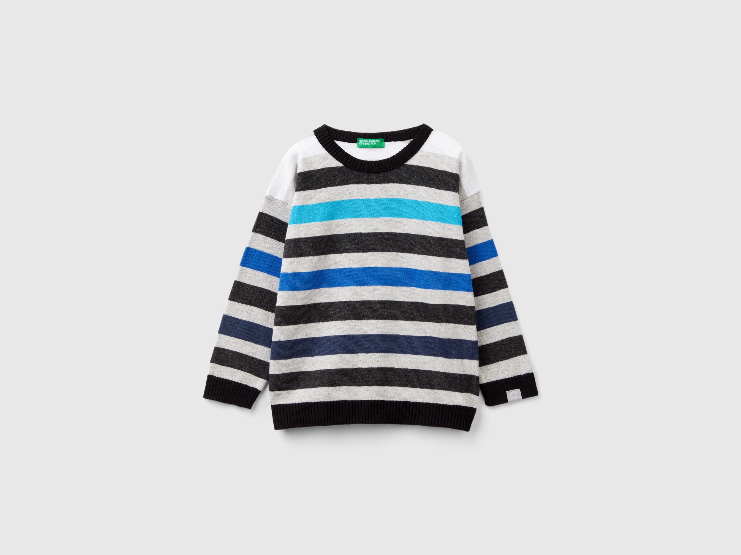 Image of Benetton, Striped Sweater, size 82, Multi-color, Kids