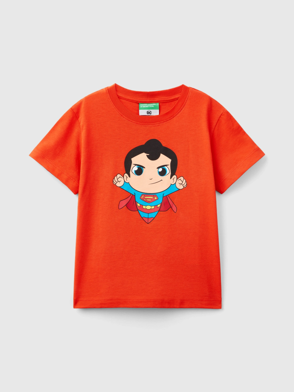 Benetton, T-shirt ©&™ Dc Comics Superman Rouge, Rouge, Enfants