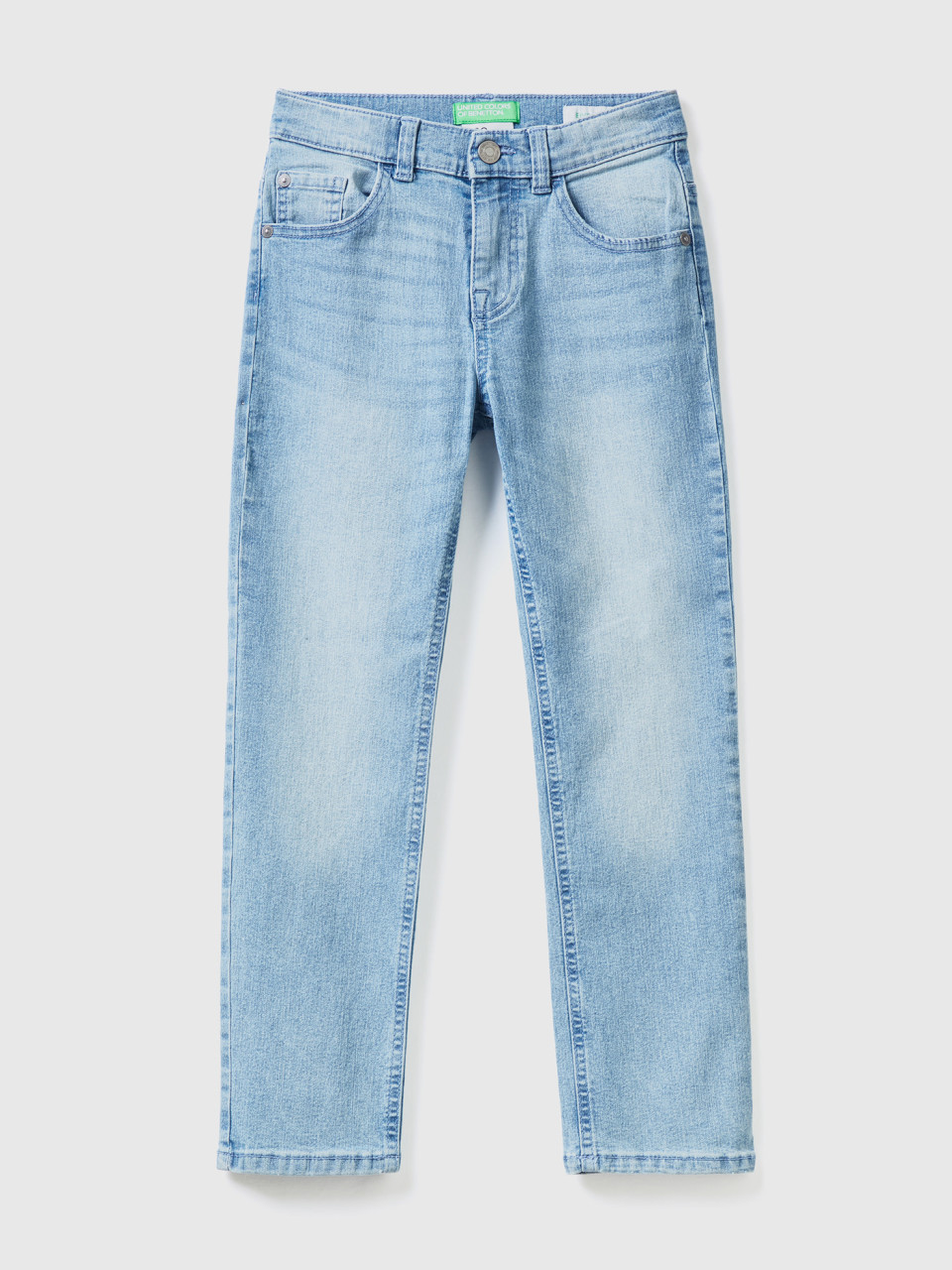 Benetton, eco-recycle Slim Fit Jeans, Sky Blue, Kids