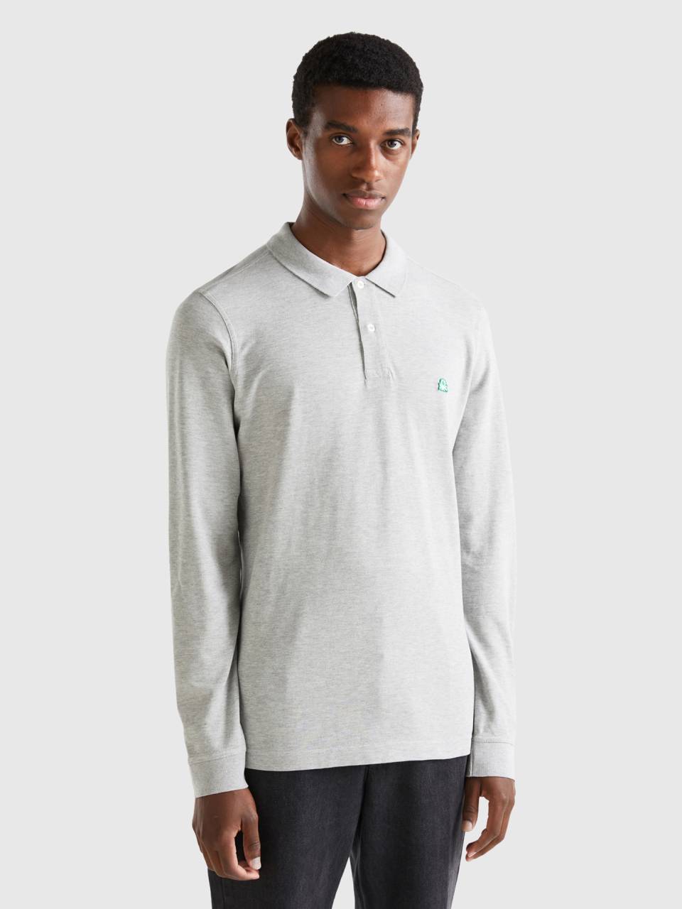 Benetton long sleeve polo on sale