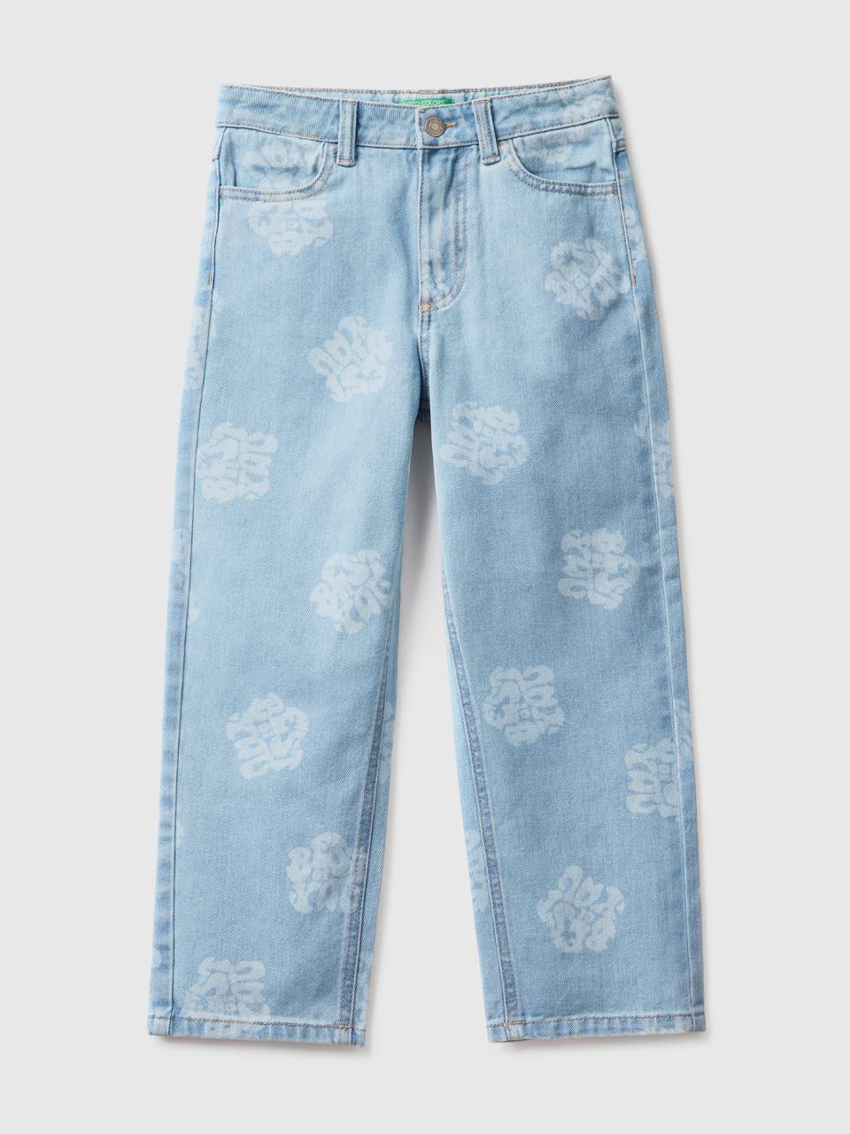 Benetton printed straight fit jeans. 1