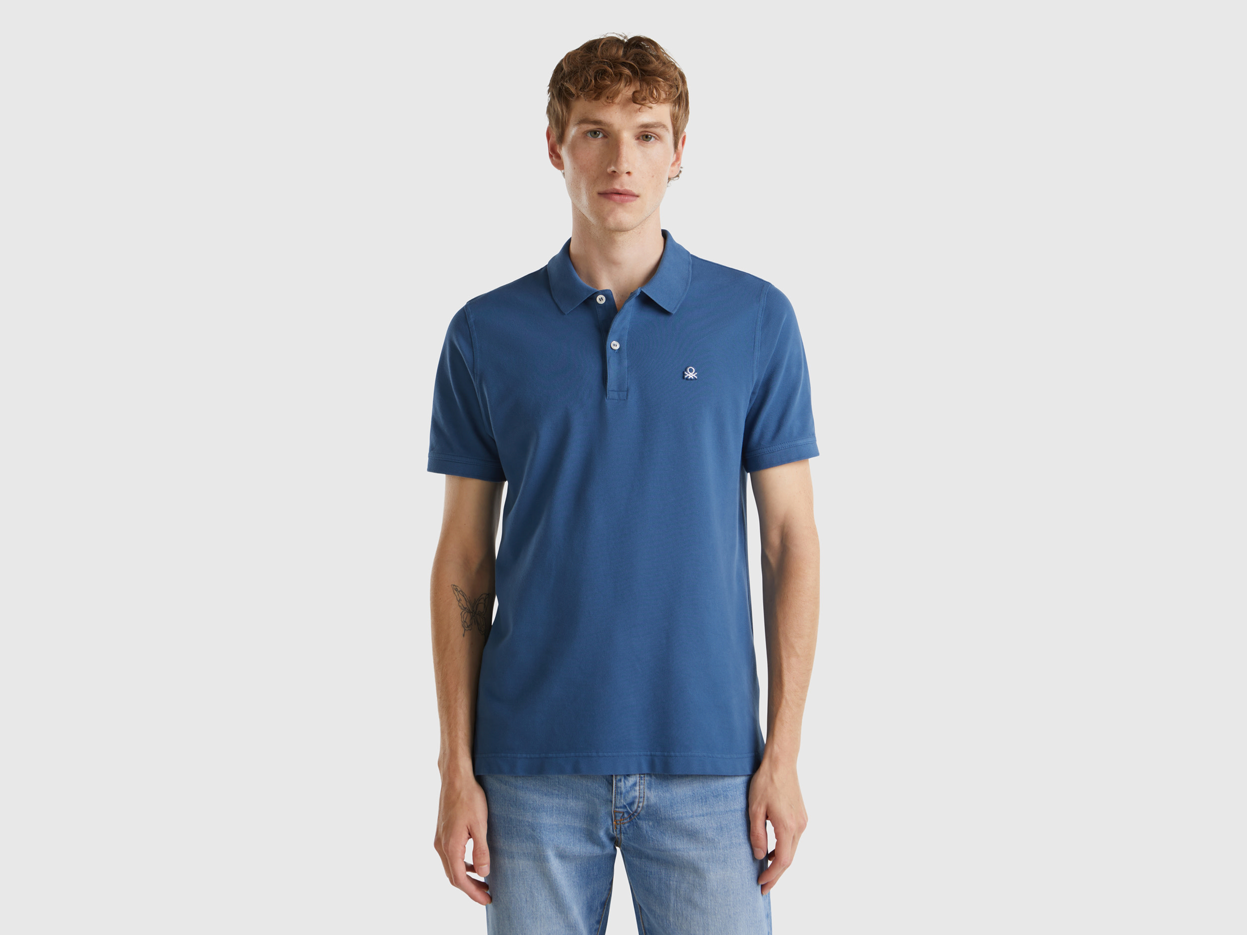 Benetton, Polo Avio Slim Fit, Avio, Uomo