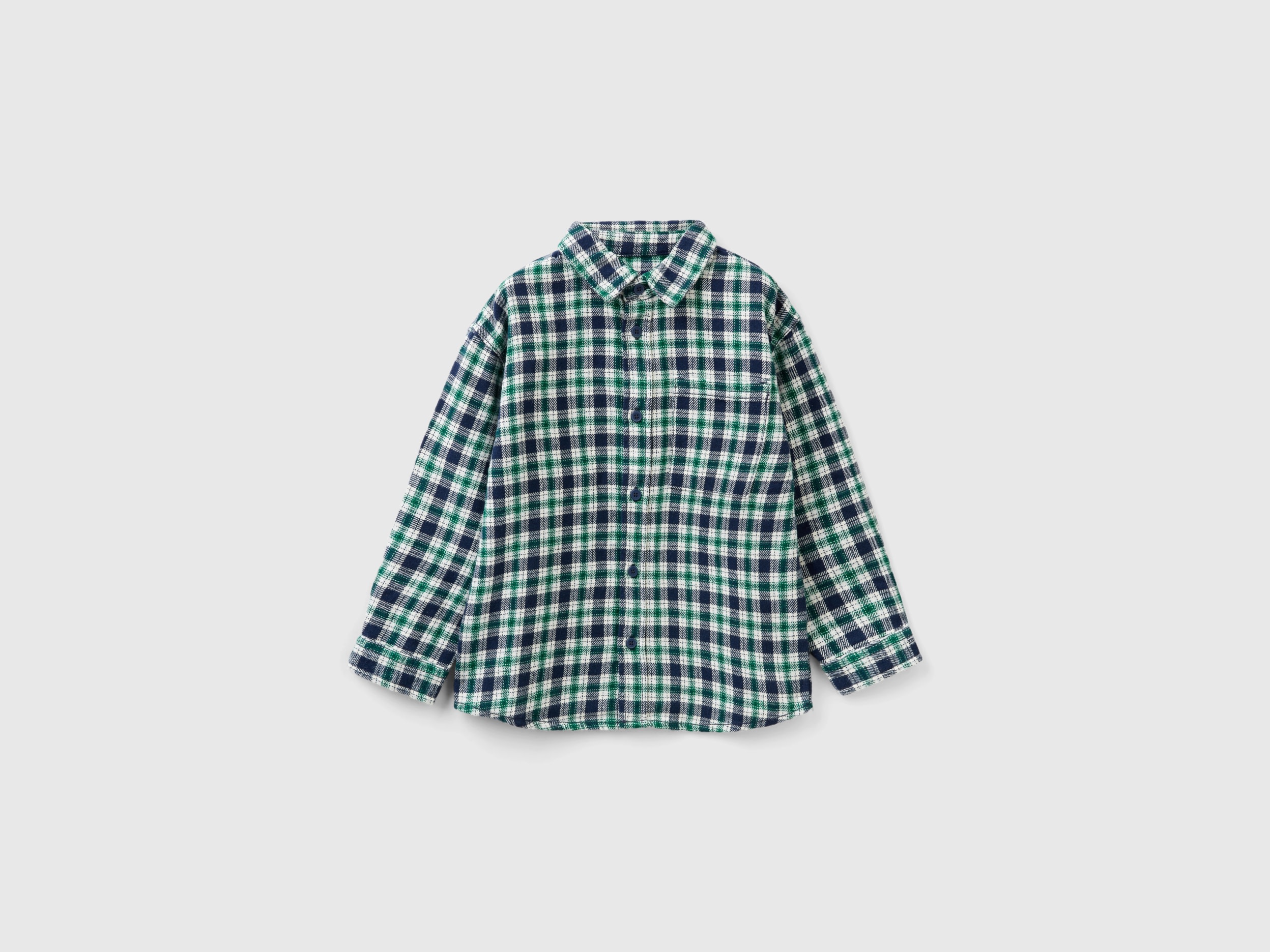 Benetton, Check Flannel Shirt, size 3-4, Multi-color, Kids