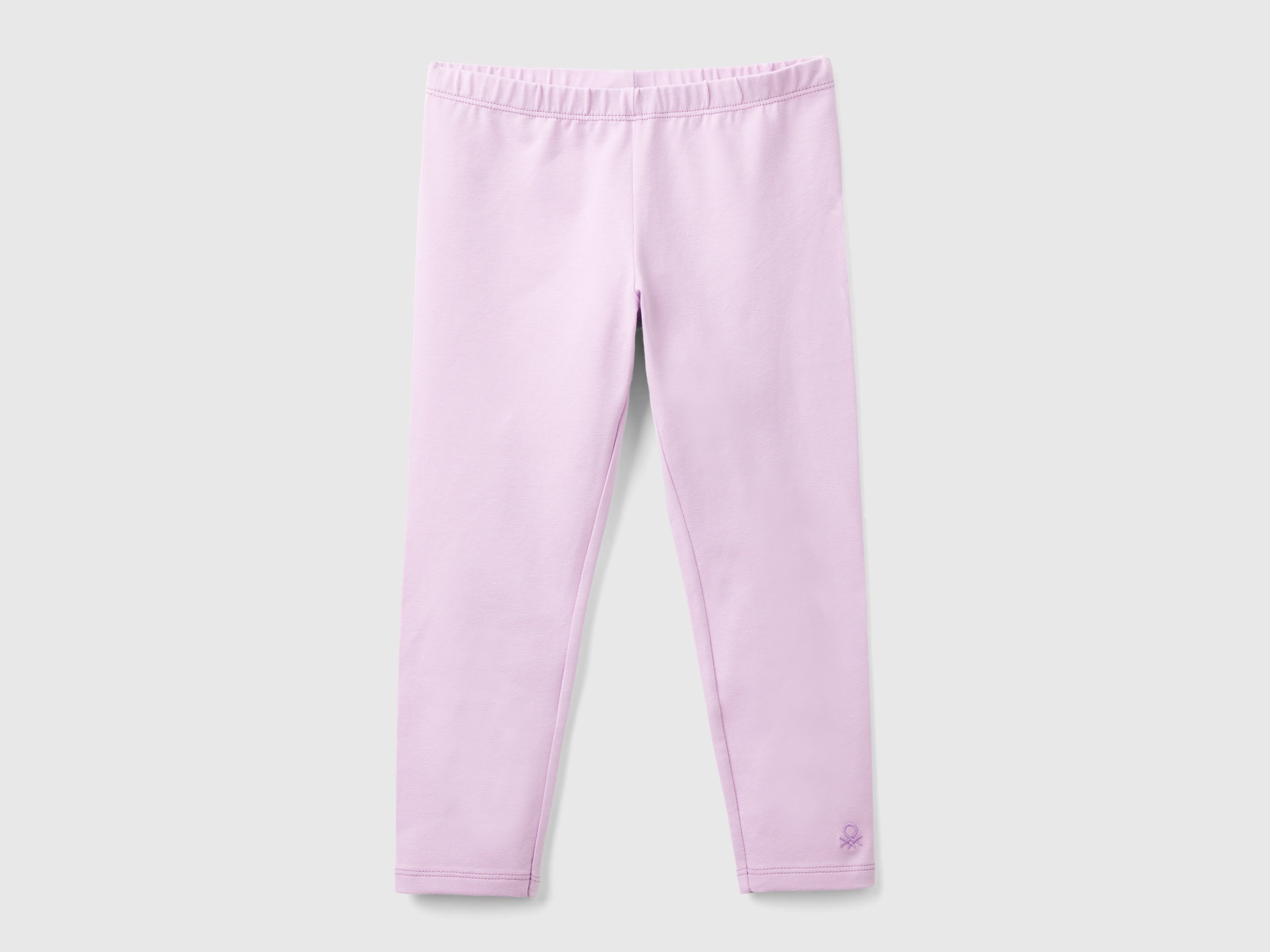 Benetton, Leggings In Cotone Stretch, Lilla, Bambini