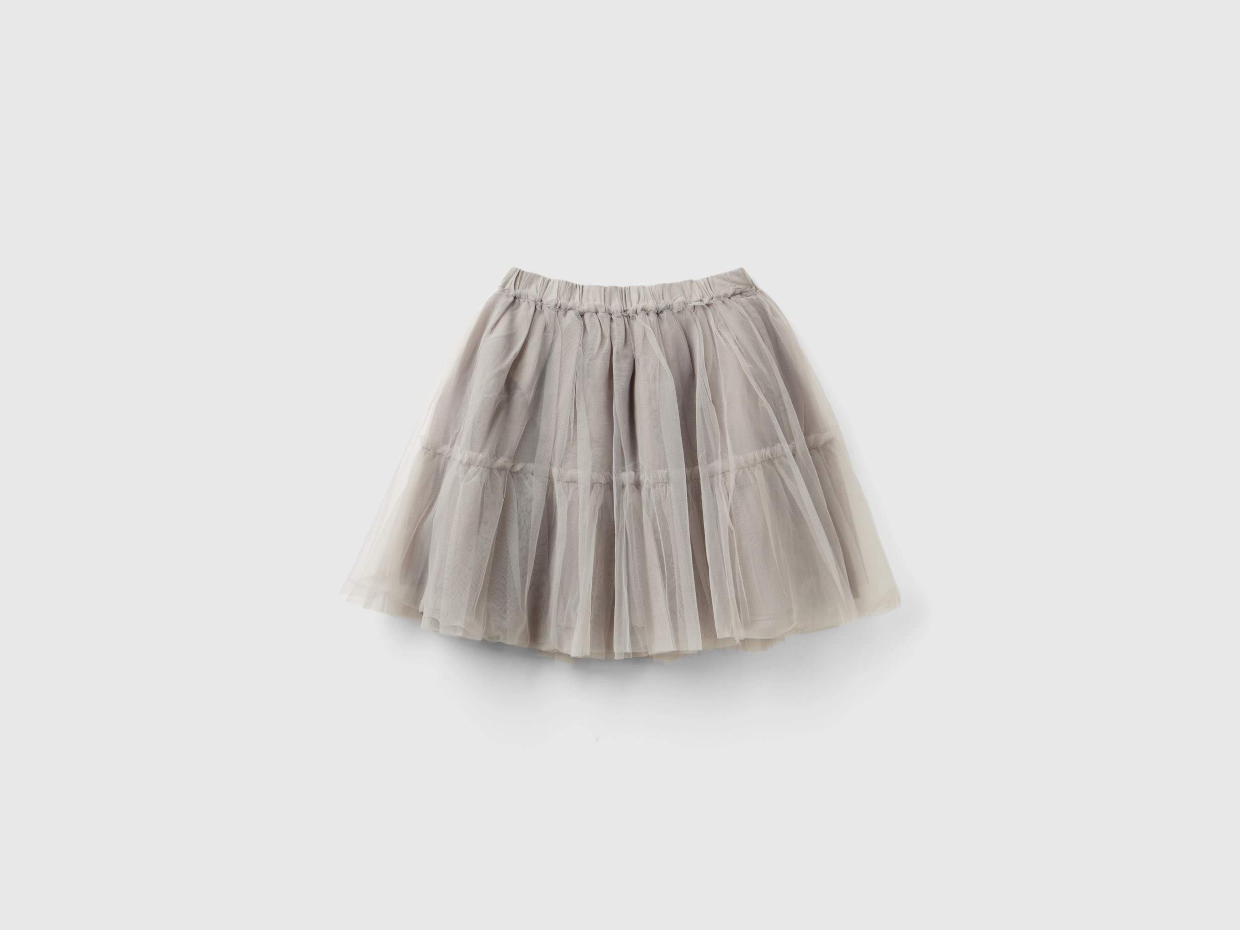 Benetton, Gonna In Tulle, Grigio, Bambini