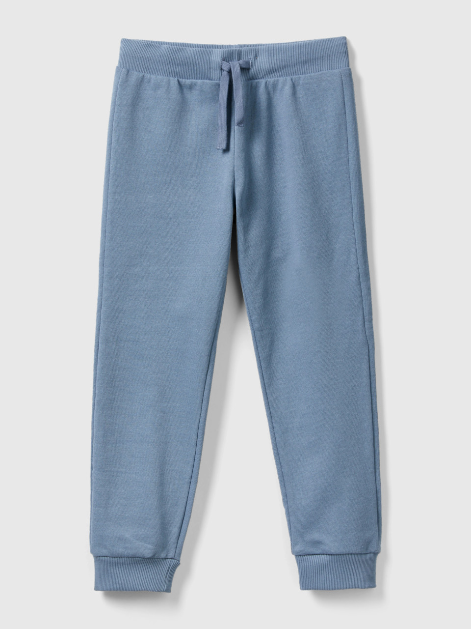 Benetton, Sporty Trousers With Drawstring, Air Force Blue, Kids