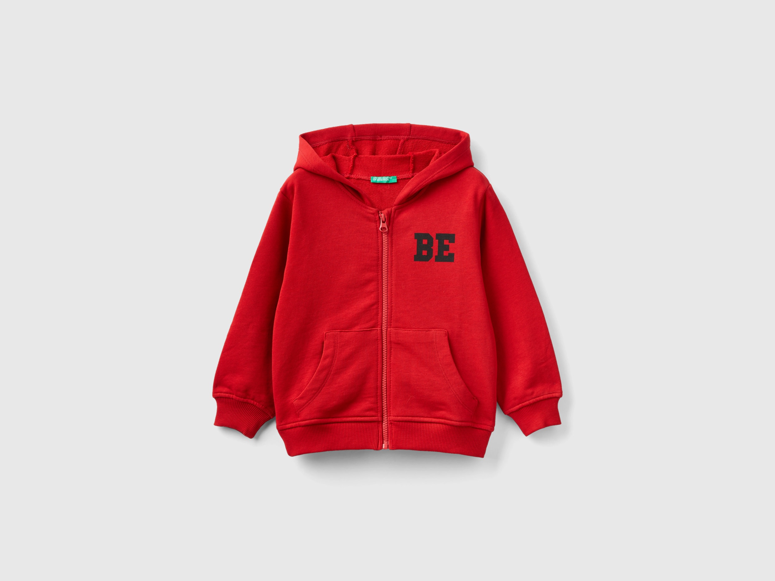 Benetton, Hoodie With Logo, size 18-24, Red, Kids
