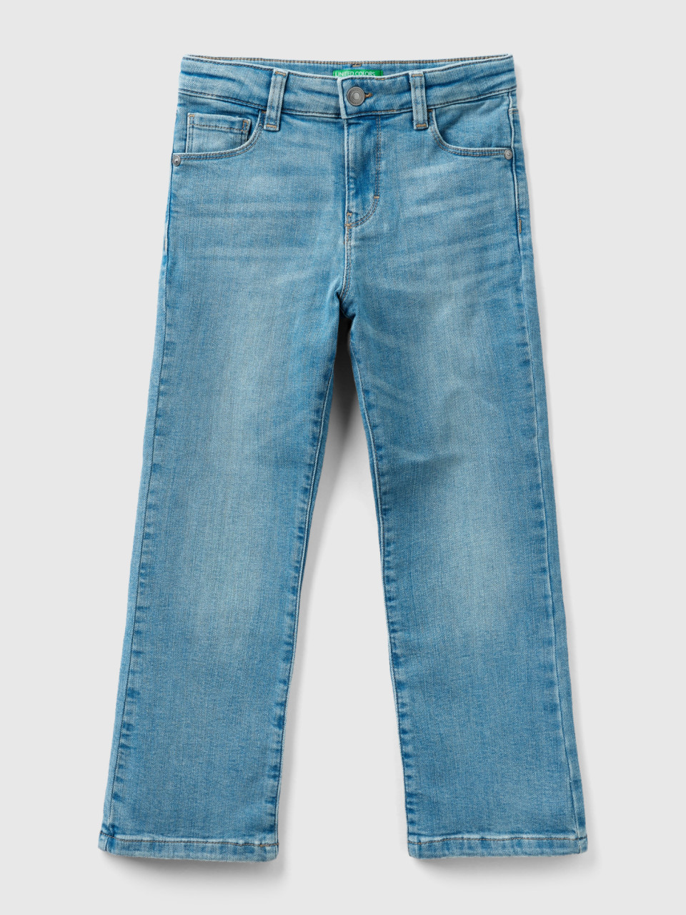 Benetton, Five-pocket-jeans Mit Schlag, Azurblau, female