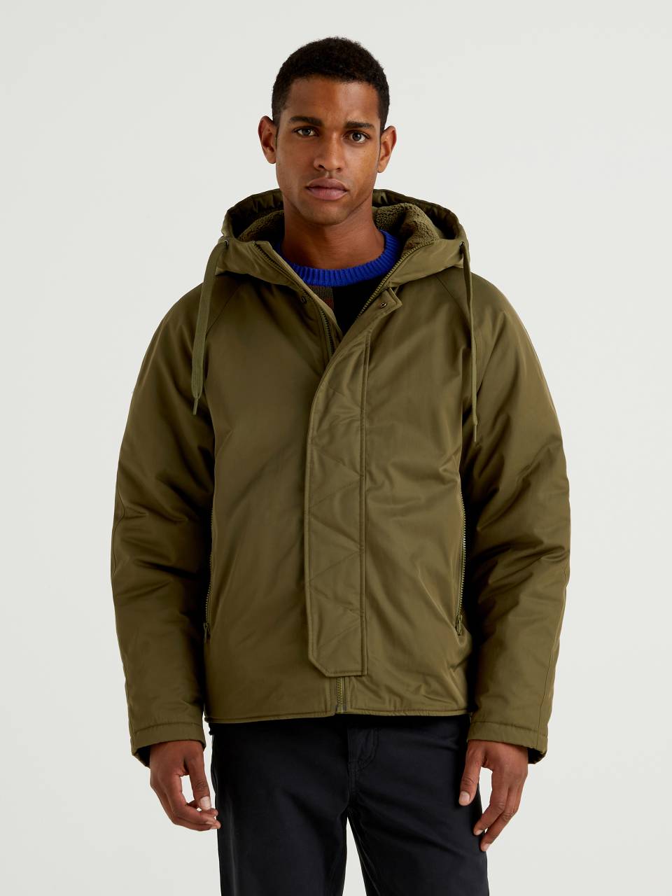 Benetton Padded jacket with hood - 21AEUN002_22Y