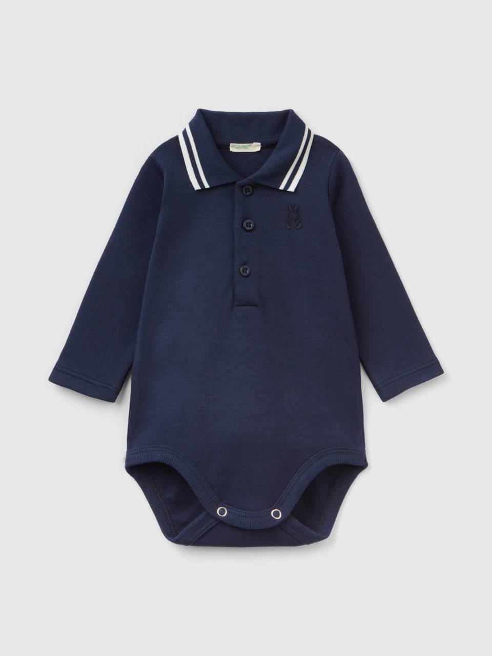 Bodysuit polo in organic cotton