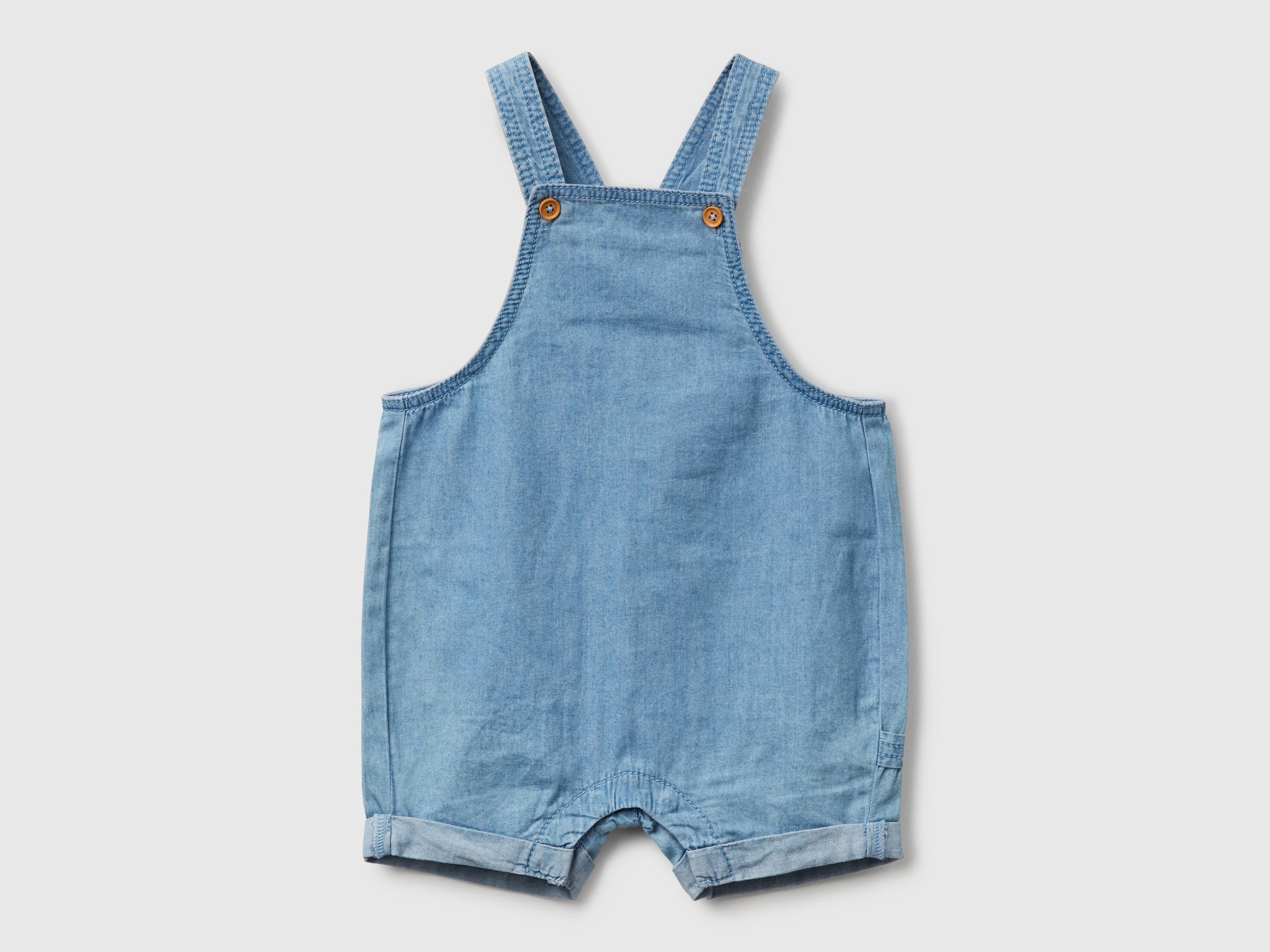 Benetton, Salopette En Chambray, taille 1-3, Bleu, Enfants - United Colors of Benetton - Modalova