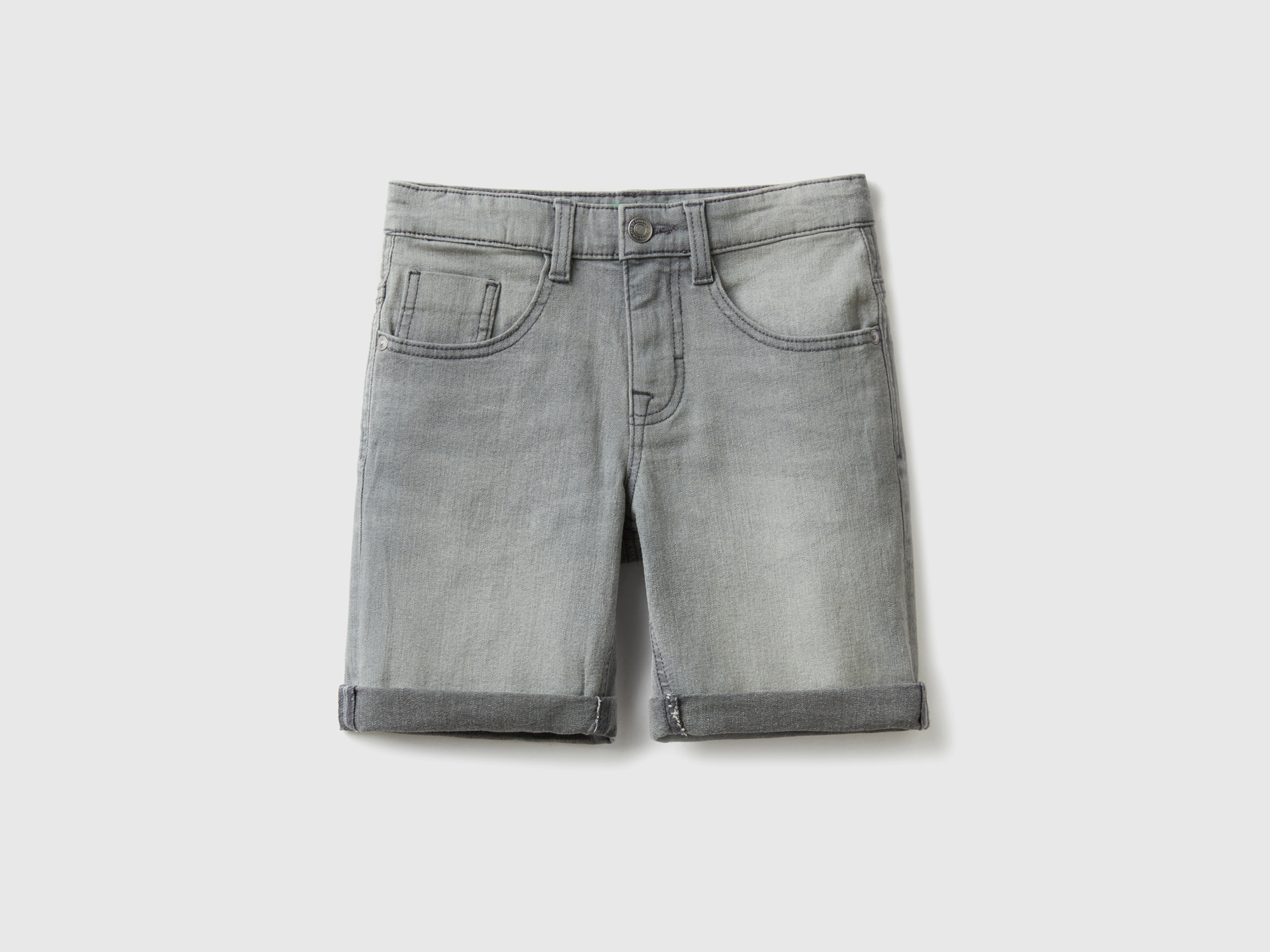 Benetton, Bermuda Slim Fit In Denim 