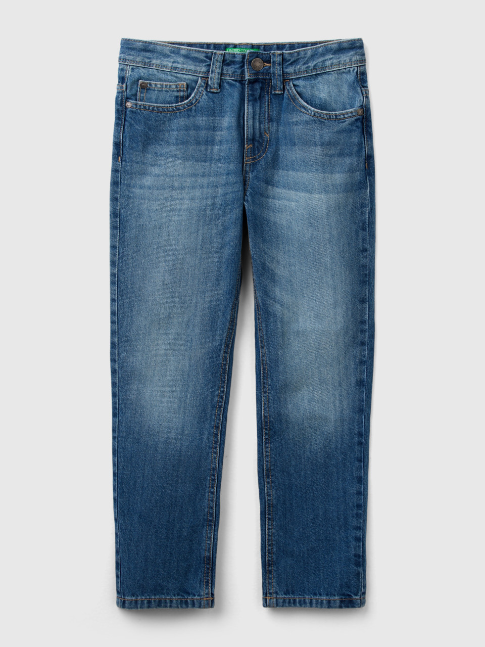 Benetton, Straight-leg-jeans, Azurblau, male