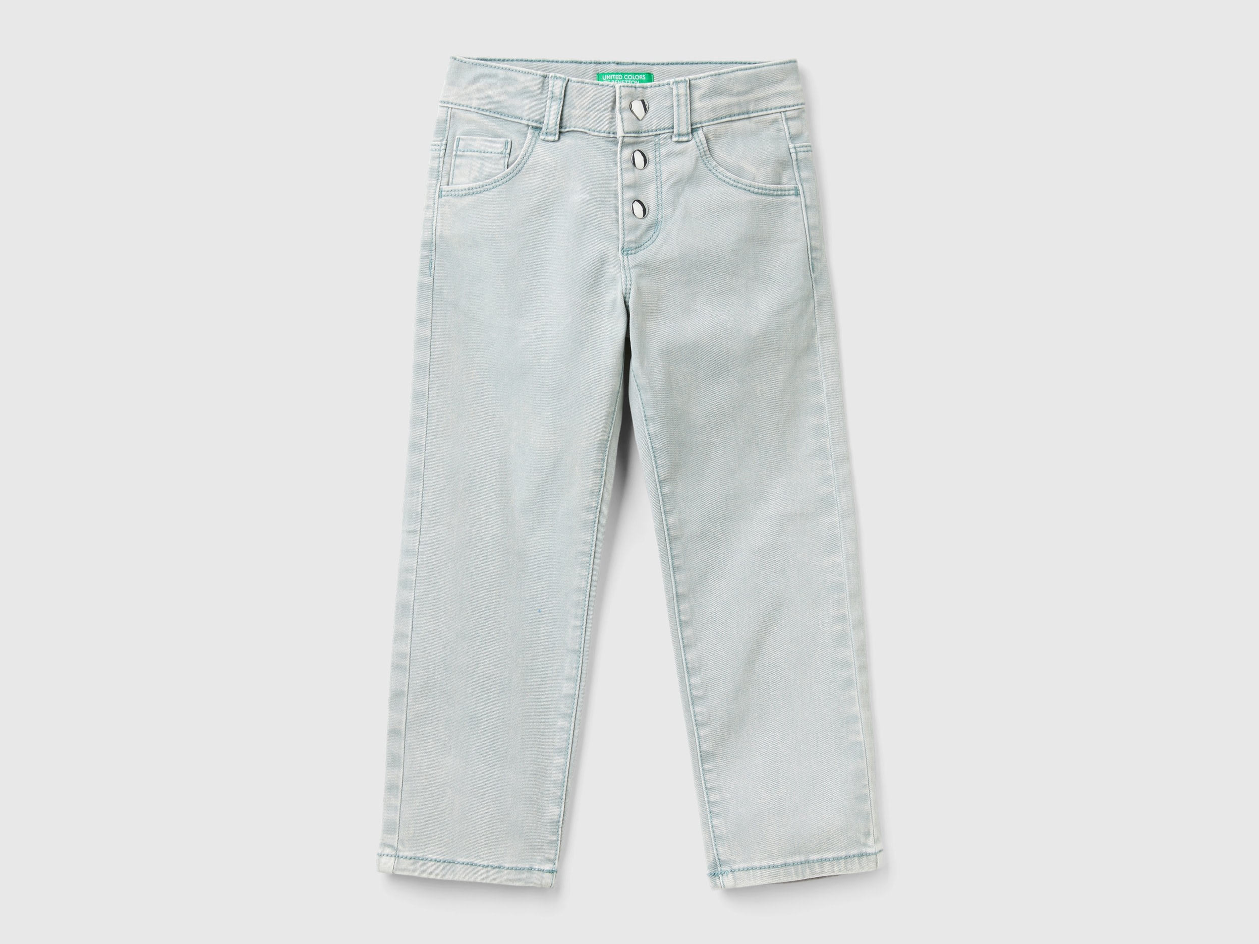 Benetton, Pantaloni Skinny Fit, Celeste, Bambini