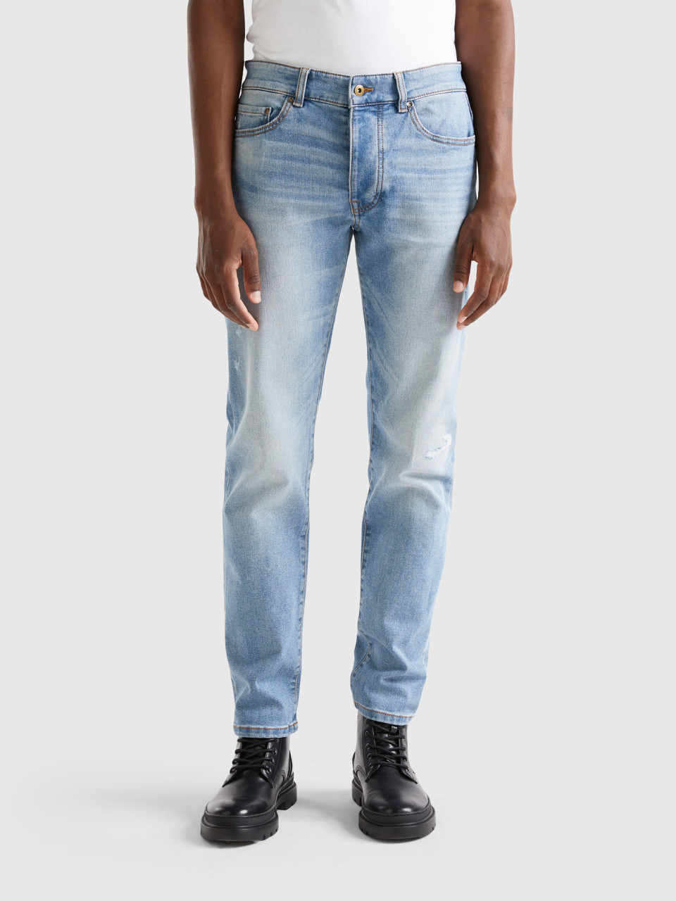 Benetton, Slim-fit-jeans, Azurblau, male