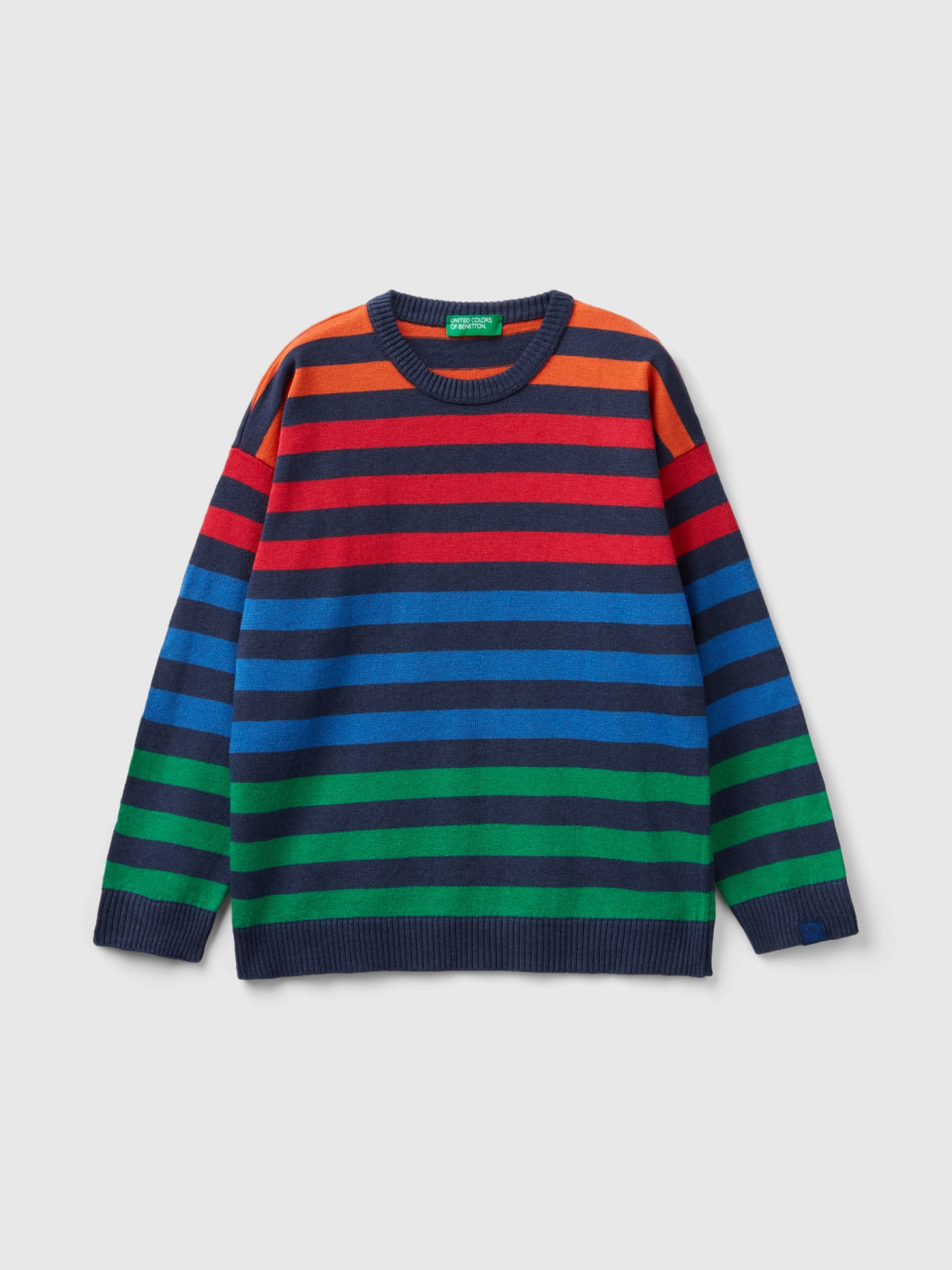 Benetton, Pull Rayé, Multicolore, Enfants