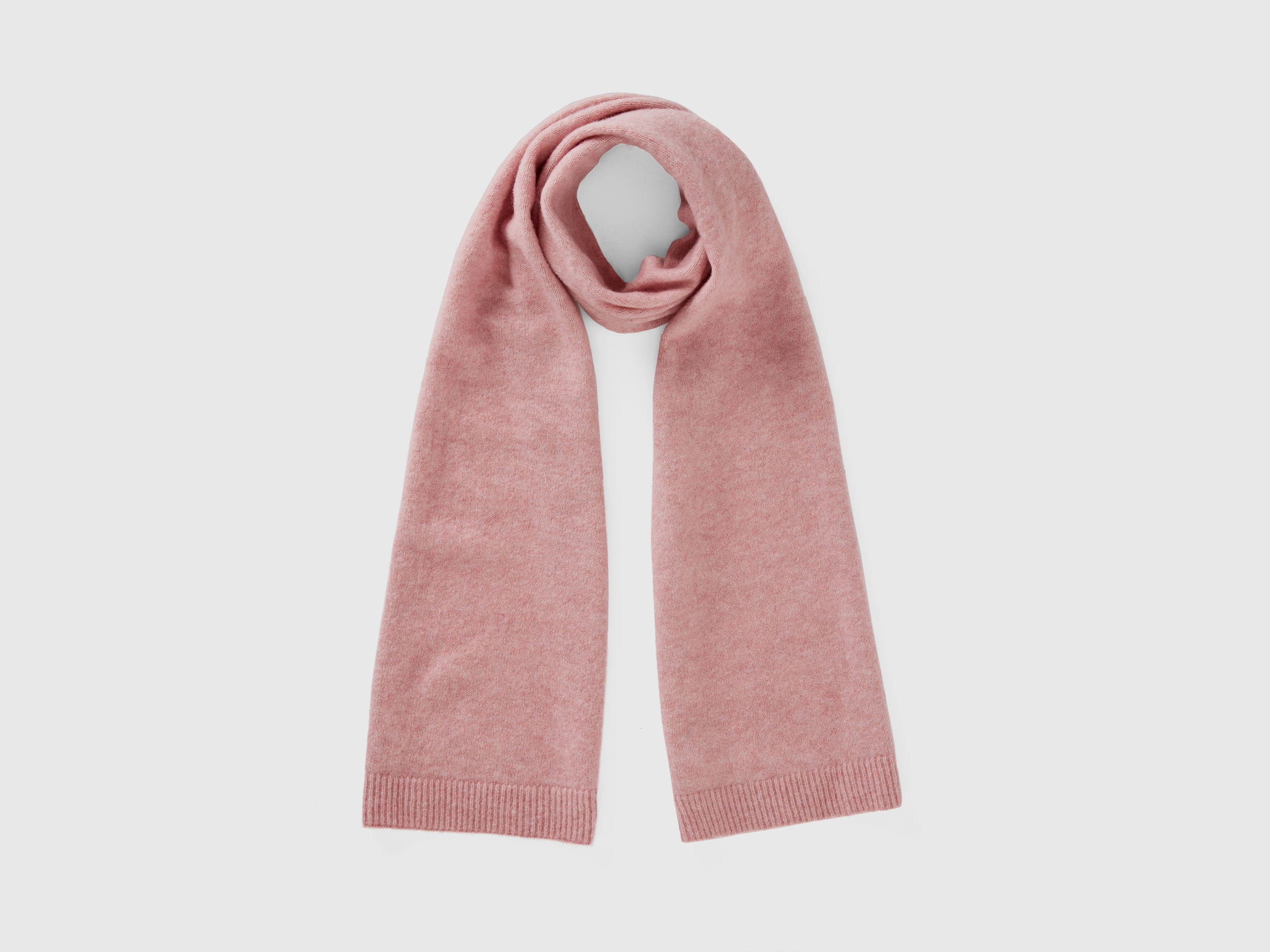 Benetton, Scarf In Recycled Yarn, size OS, Soft Pink, Women