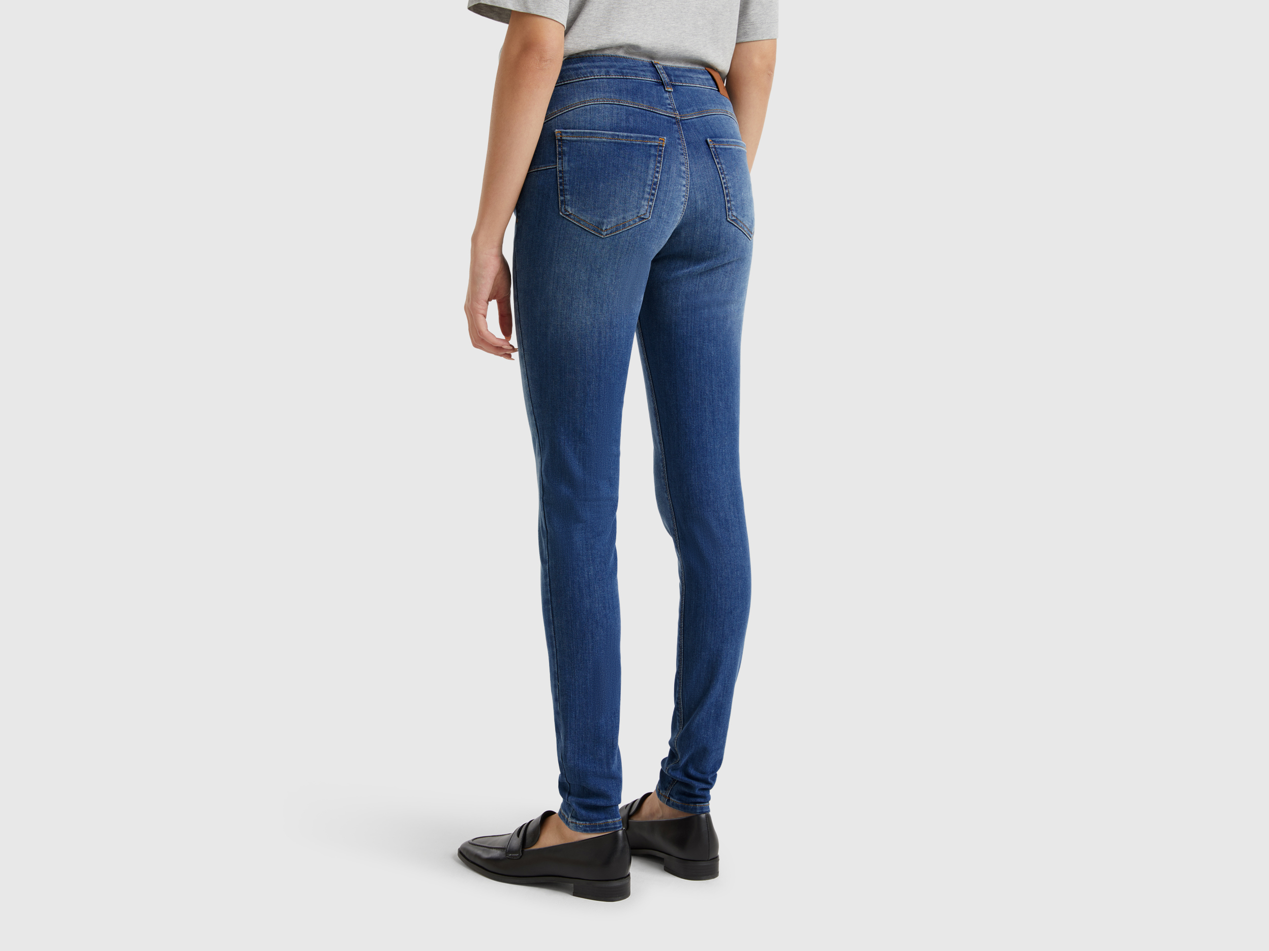 Benetton, Τζιν Push Up Skinny Fit, size 30, Μπλε, Γυναικεία φωτογραφία