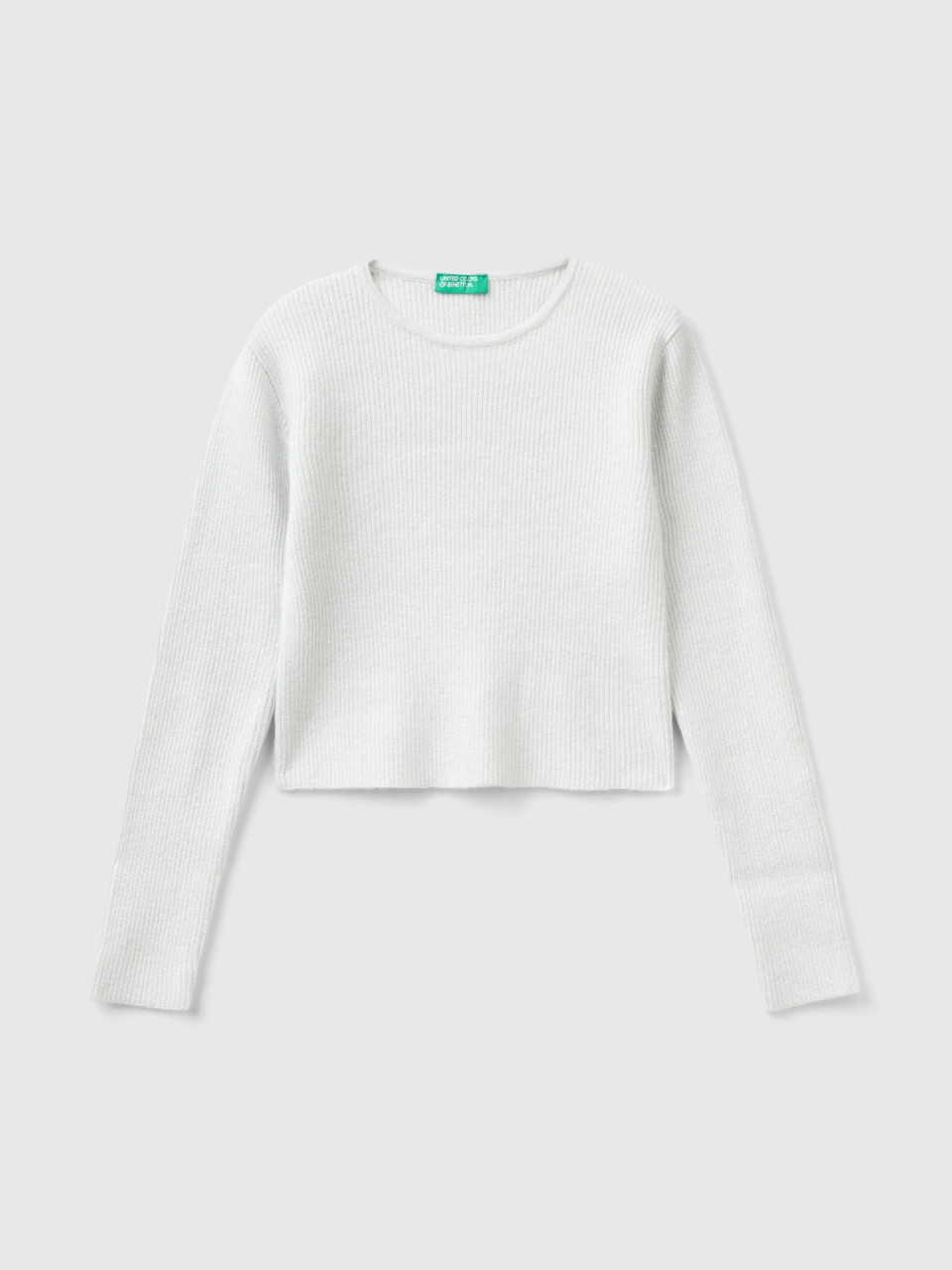 Benetton, Sweater With Lurex, White, Kids