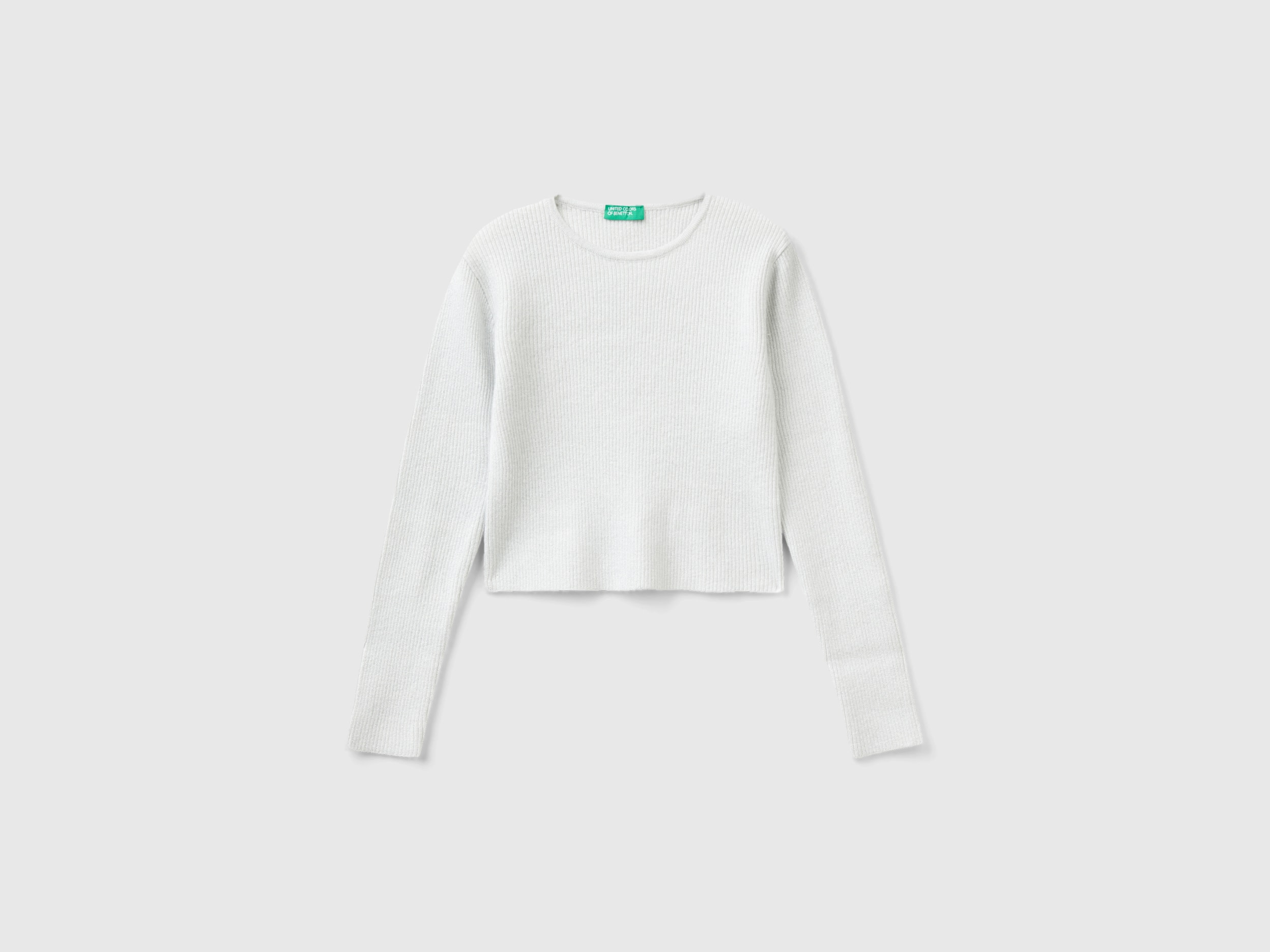 Benetton, Sweater With Lurex, size L, White, Kids