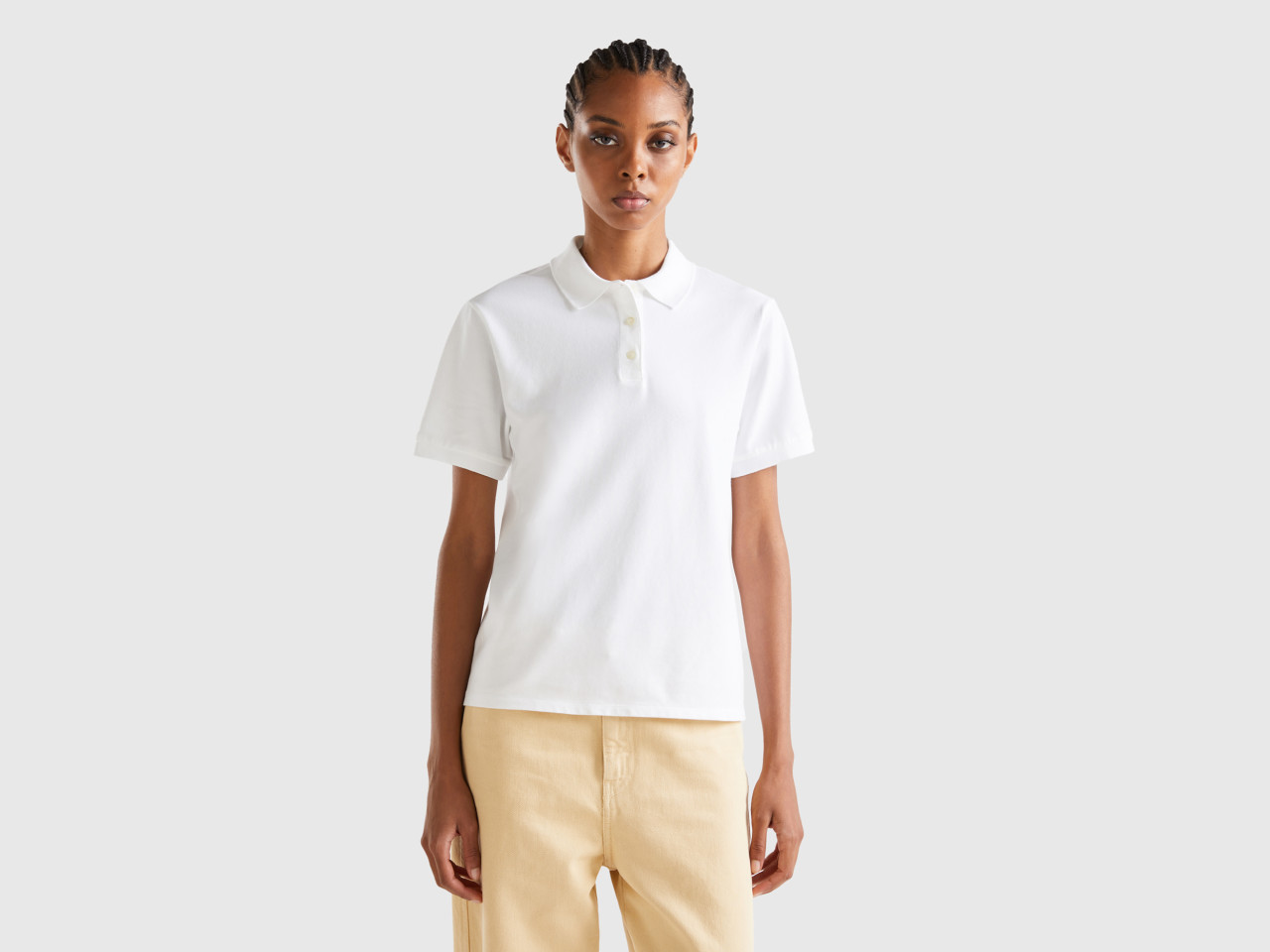White polo t shirt women's on sale