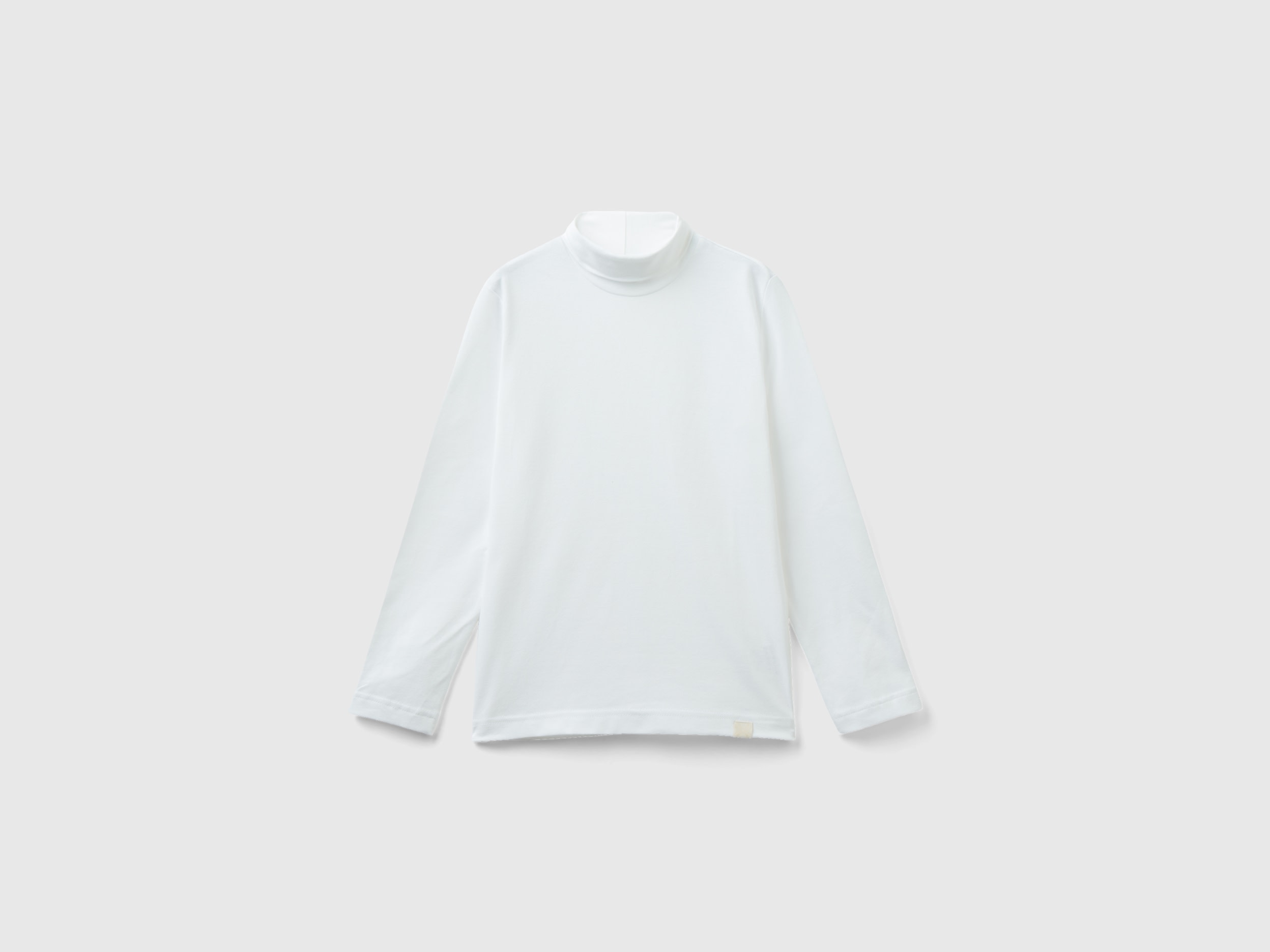 Benetton, Long Sleeve Turtleneck T-shirt, size 3XL, White, Kids